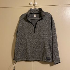 NWOT PINK Brand 1/2 zip soft pullover with kangaroo pocket & elastic drawstring